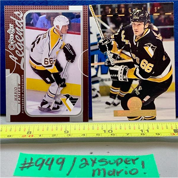 NHL HOCKEY - 2 x Mario Lemieux Rare Cards!