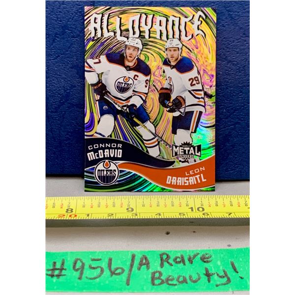NHL HOCKEY - McDavid & Draisaitl Metal Universe ALLOYANCE RARE FOIL HOLO CARD!