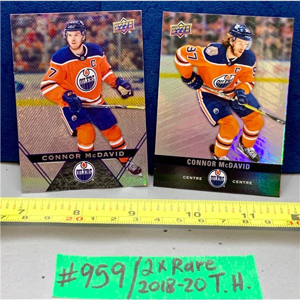 NHL HOCKEY - 2 x Tim Hortons Foil Holo Connor McDavid Cards