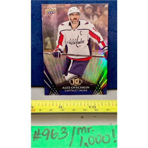 NHL HOCKEY - Alex Ovechkin Tim Hortons 10th Edition Foil Holo Card