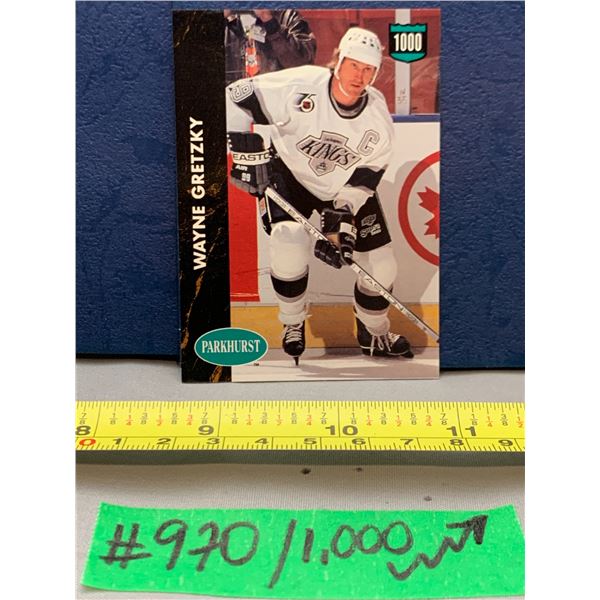 NHL HOCKEY - Wayne Gretzky Rare 1,000 Points Parkhurst Card