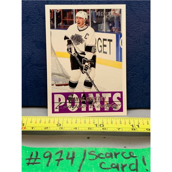 NHL HOCKEY - Wayne Gretzky Rare Gold Foil Premier Hockey Points Leader 1994 Card
