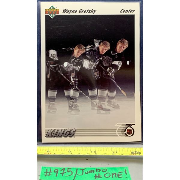 NHL HOCKEY - Wayne Gretzky Rare Upper Deck Jumbo Card in Top Loader