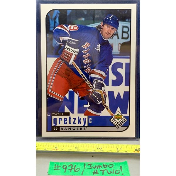 NHL HOCKEY - Wayne Gretzky Rare Upper Deck Choice Jumbo Card in Top Loader