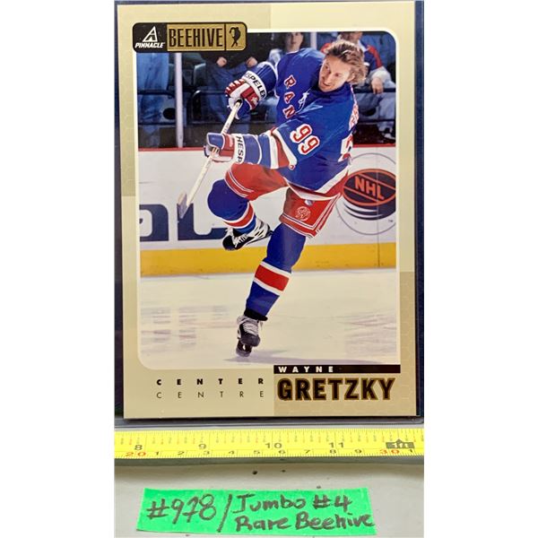 NHL HOCKEY - Wayne Gretzky Rare Pinnacle BeeHive Jumbo Card in Top Loader