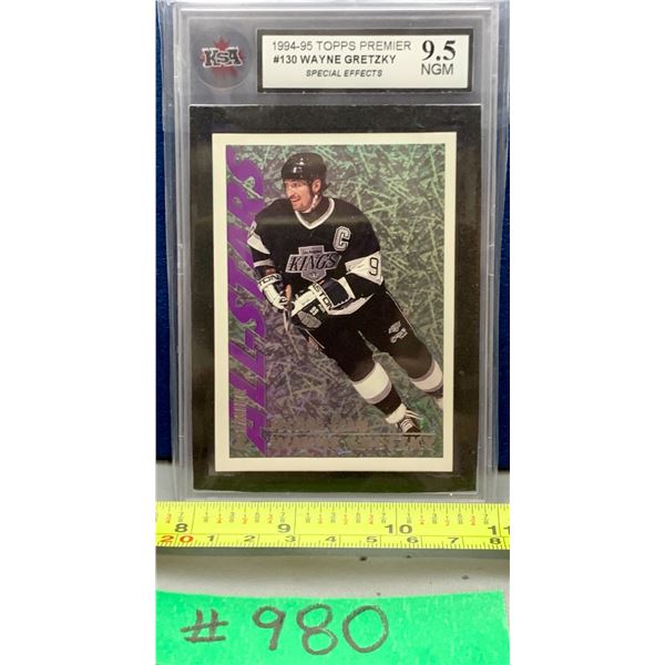 NHL HOCKEY - Wayne Gretzky Rare Topps Premier Special Effects KSA 9.5 Graded Card