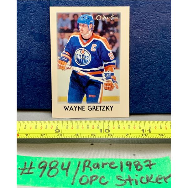 NHL HOCKEY - Wayne Gretzky Rare OPC Mini Sticker Card MINT!