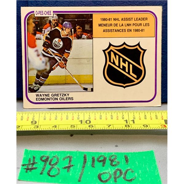NHL HOCKEY - Wayne Gretzky Vintage OPC 1981 Card Beauty!