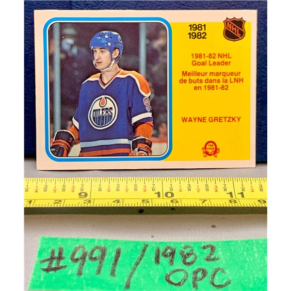 NHL HOCKEY - Wayne Gretzky Vintage OPC 1982 Card MINT!