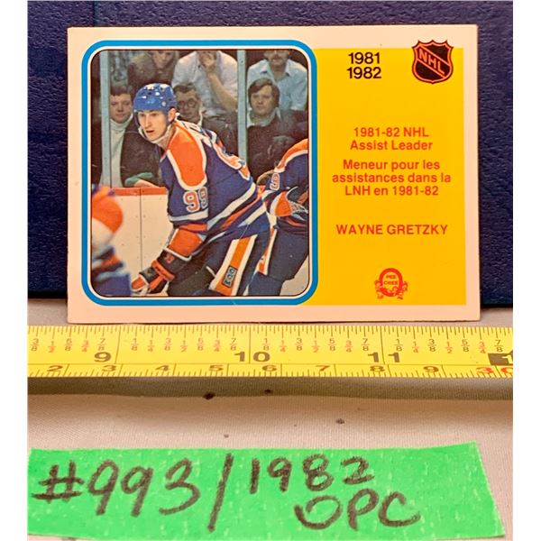 NHL HOCKEY - Wayne Gretzky Vintage OPC 1982 Card MINT!
