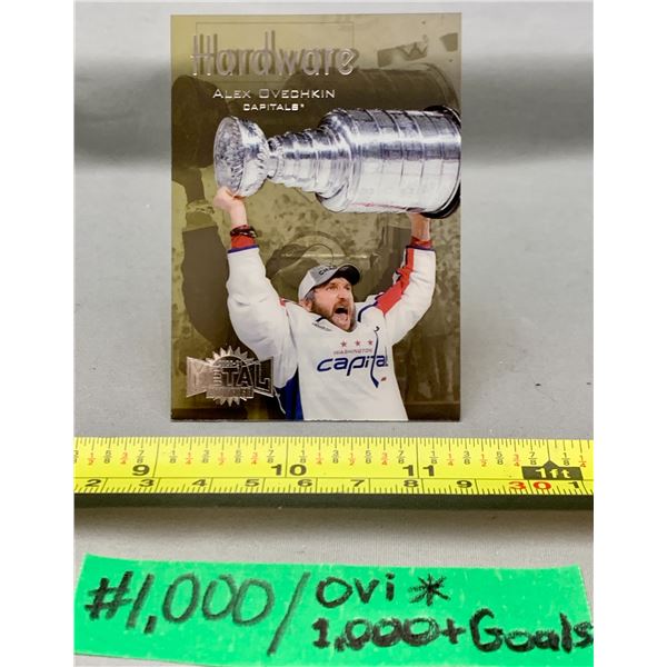 NHL HOCKEY - Alex Ovechkin Stanley Cup METAL HARDWARE CLEAR CUT GOLD RARE CARD!