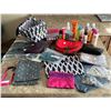 Image 1 : 1001- Assorted lot of purses, bags and jewelry with hair and skin products (most likely expired)