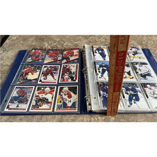 1003- Hockey card binder of Toronto Maple Leafs and Montreal Canadians. 20 pages. No duplicates.