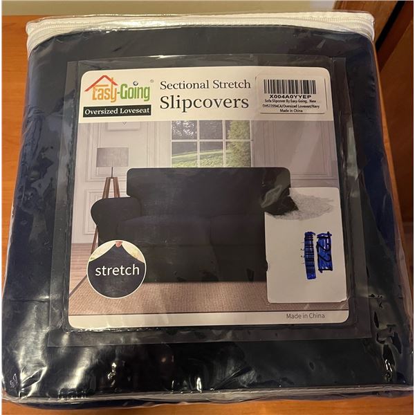 1015 - Couch Cover. Dark Blue. New. Never used.