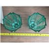 Image 2 : 2 heavy green vases-8"H
