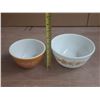 Image 1 : (2) Pyrex Mixing Bowls - Butterfly Gold Pattern.