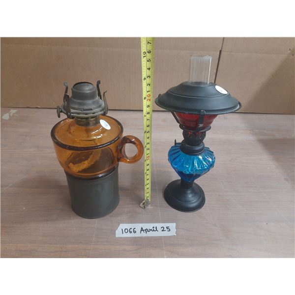 (2) Mini Vintage Lamps.