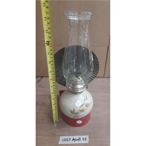 Vintage Ceramic Ok Lamps With Stamps and Globe.