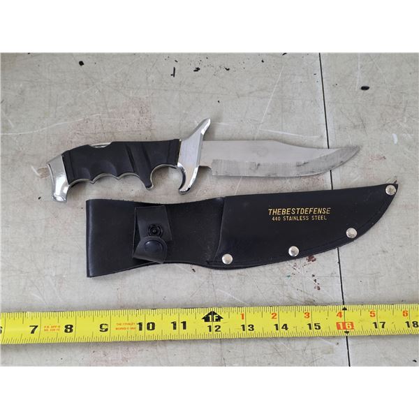 440 stainless steel the best defense knife with sheath
