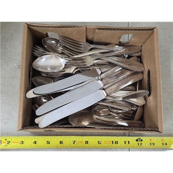Assorted antique silverware