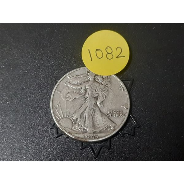 1943 U.S.A Silver Half Dollar.