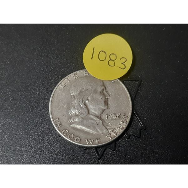 1952 U.S.A Silver Half Dollar.