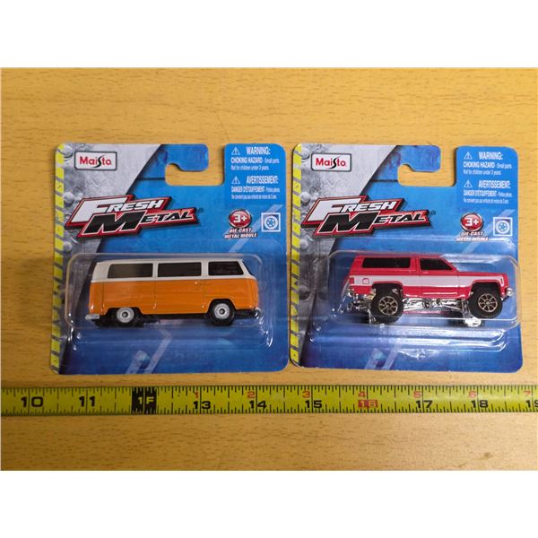 VW van and blazer toy cars