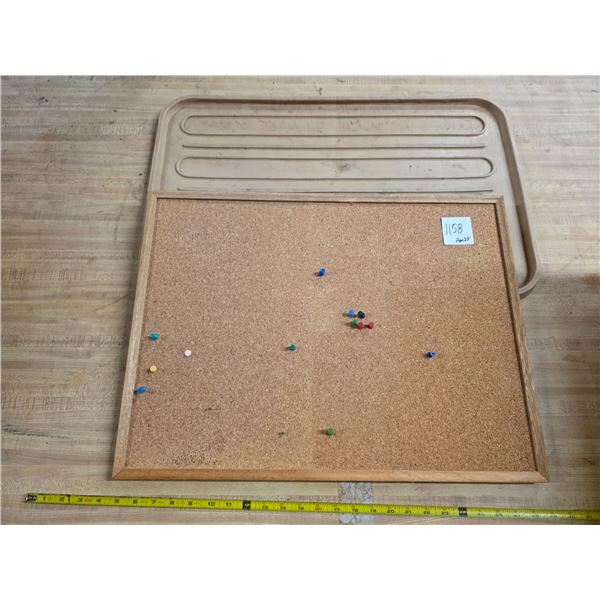 Cork board and shoe mat
