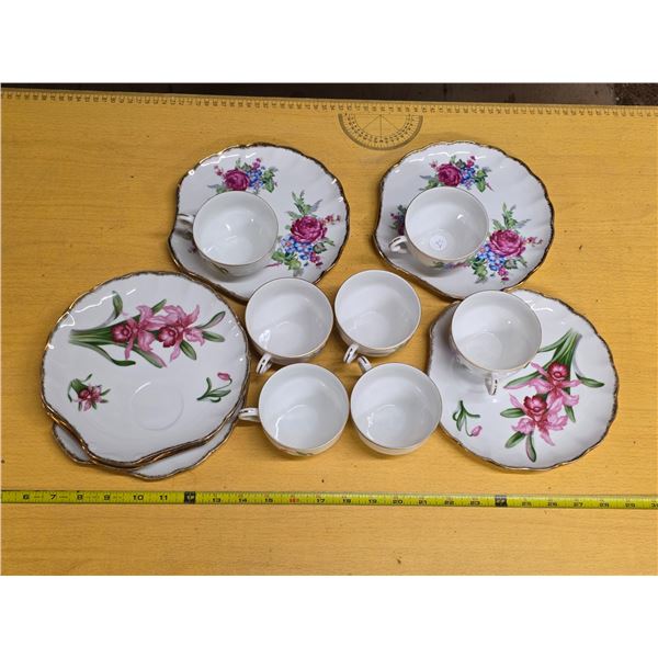 Partial set of westville fine china- 7 cups and 7 plates