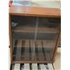 Image 2 : Book cabinet with 2 glass sliding doors- 28" by 12" by 34"H