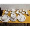 Image 1 : Complete 8 piece set of ironstone snowhite regenoy chinaware- by johnson bros- great condition