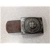 Image 1 : Vintage GOTT MITUNS Nazi Germany Belt Buckle w/ Some Leather Belt Left On