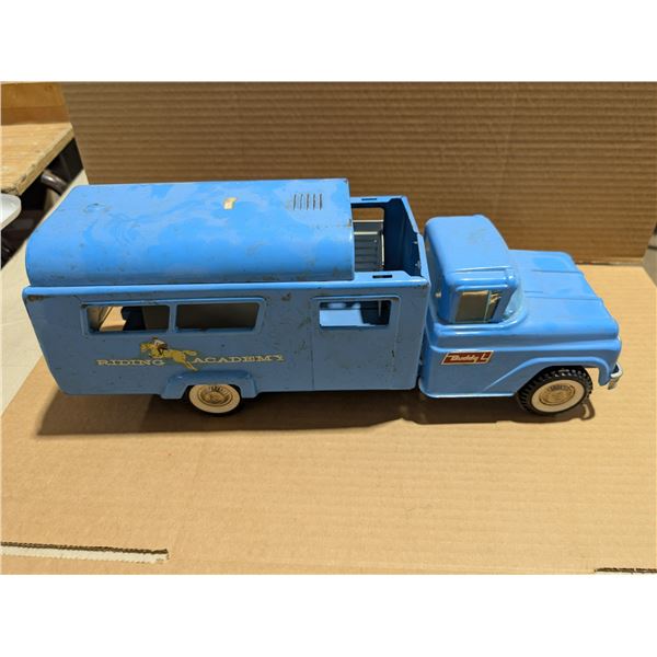 Vintage Buddy L Riding Academy Toy Truck w/ Horse Trailer