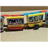 Image 7 : Vintage Disneyland 3 Cart and Train Wind up Toy (Works)