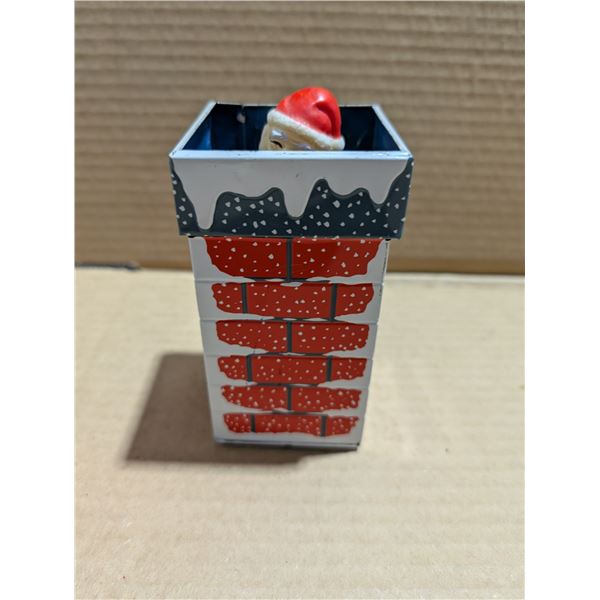 vintage Wind up Santa Ringing Up and Down Bell (Works)