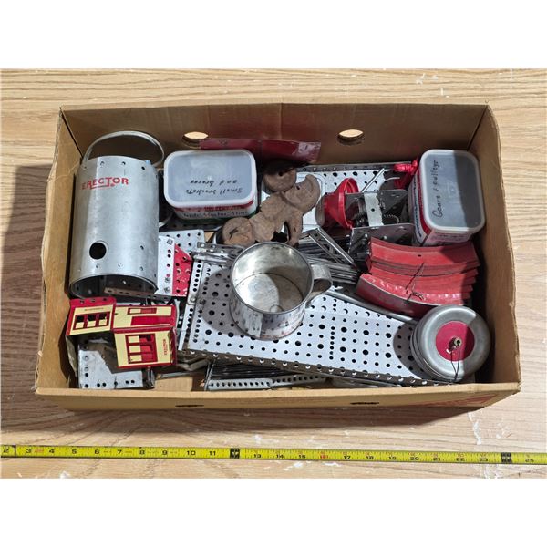 Various meccano parts