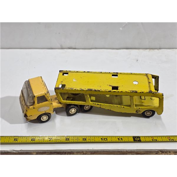 Tonka truck with trailer- 10"L