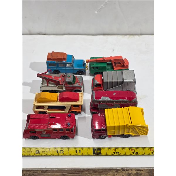 8 vintage Lesney and etc toy cars