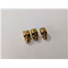 Image 1 : (3) Gold Suilded Copper Skulls
