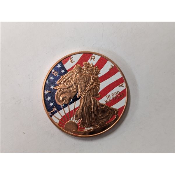 Liberty In God We Trust Copper .999 Fine USA One A.Y.D.P. Ounce Coin