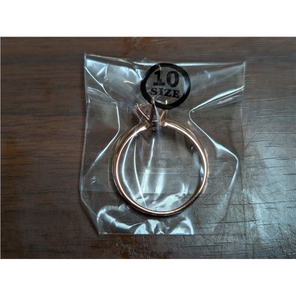 Stamped 18K RGP Size 10 Sealed Ring