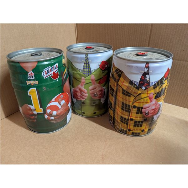 (3) Molson Canadian 10" Beer Kegs
