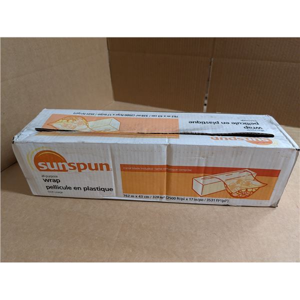 Box Roll of Sun Spun All Purpose Wrap 762mx43cm (2500FT x17")