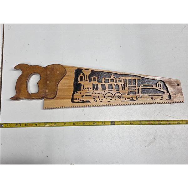 Decorative wood saw art