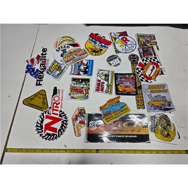Approx 30 collectable stickers/decals