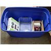 Image 1 : Tub of misc items- portable seat, lights