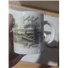 Image 4 : John Deere Nostalgic 11 oz Coffee Mug Set by Gibson, featuring four different agricultural-themed de