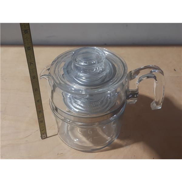 Vintage Pyrex Coffee Percolator With Glass Stem.