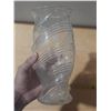 Image 3 : Vintage FTD clear glass vase featuring a spiral or swirl pattern.