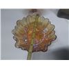 Image 3 : Vintage Glass Items, centered around an iridescent marigold Indiana Carnival Glass sunflower Bowl.